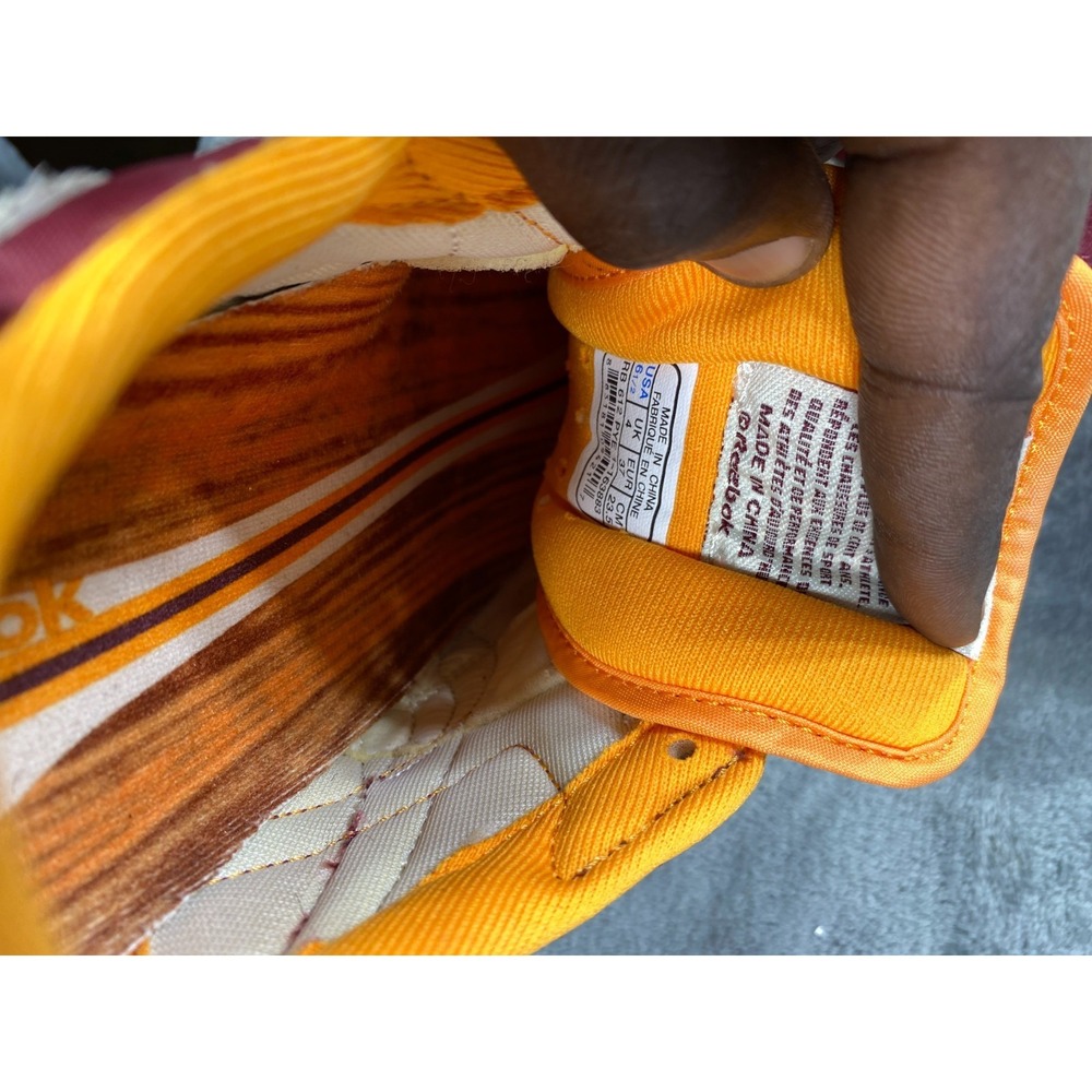 Reebok Classic Leather Suede Sneakers Women 6.5 Burgundy Retro Casual Shoes Cork - Picture 9 of 9